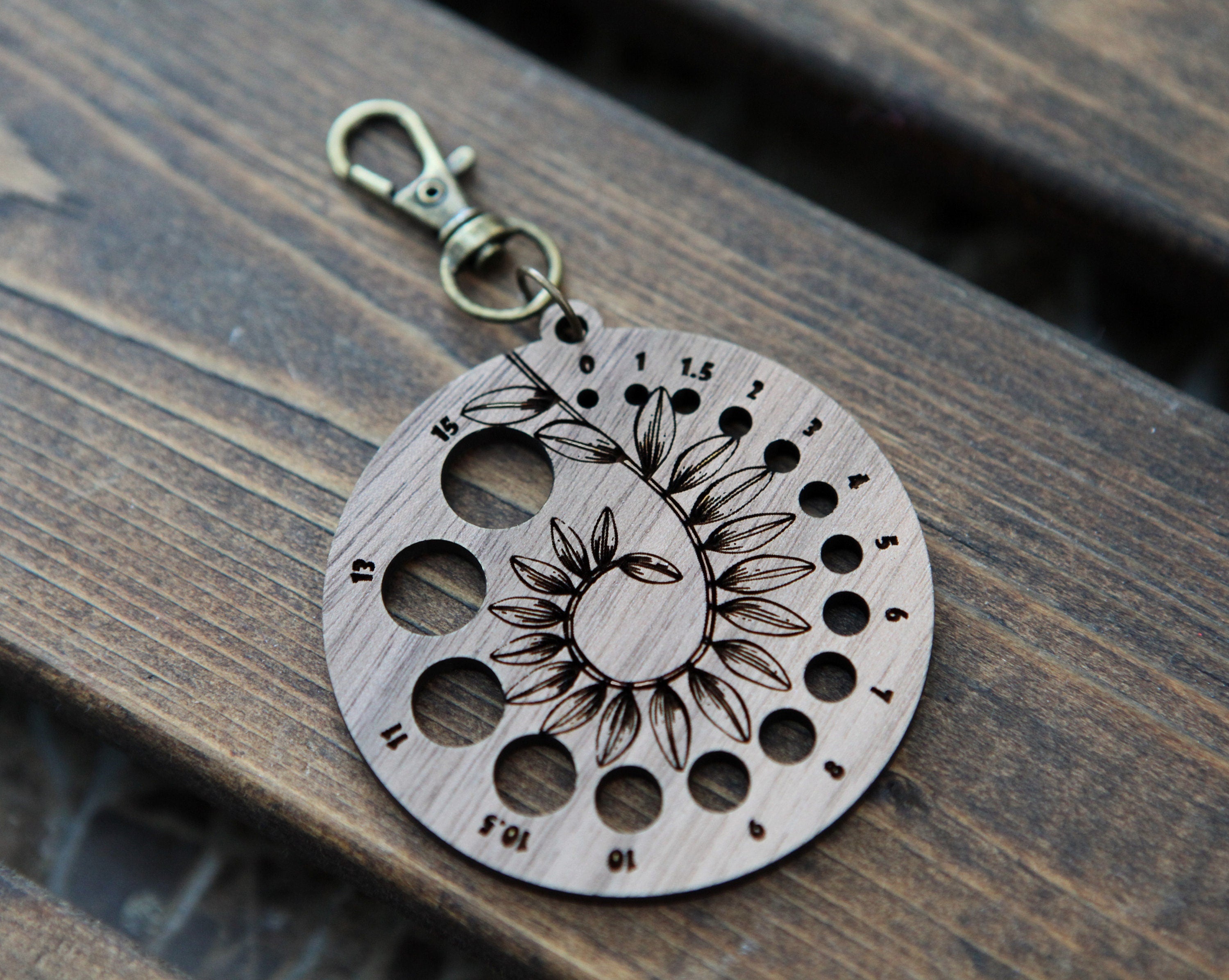 Walnut Wood with Bronze Clasp for knitters