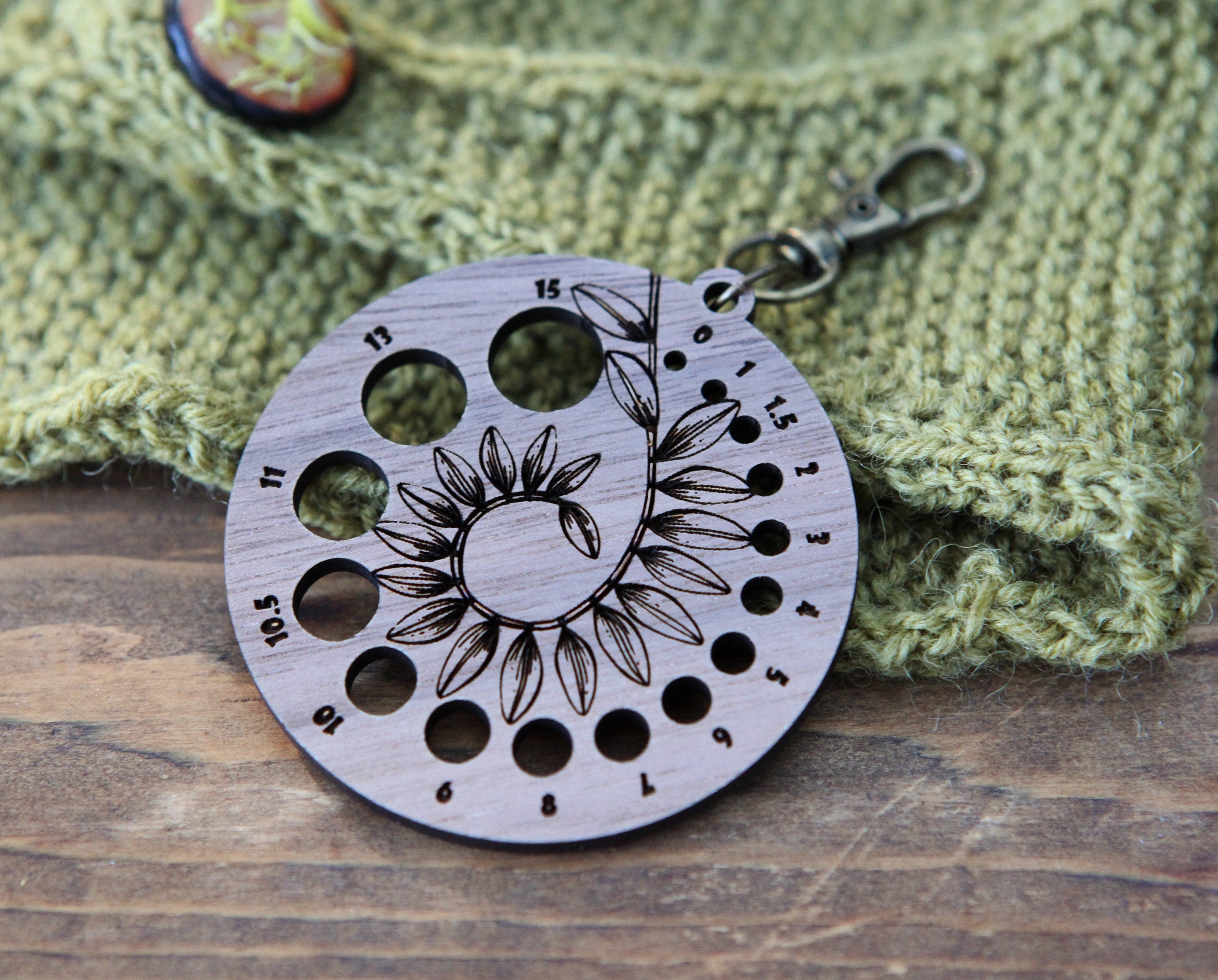 Walnut Wood with Bronze Clasp for knitters