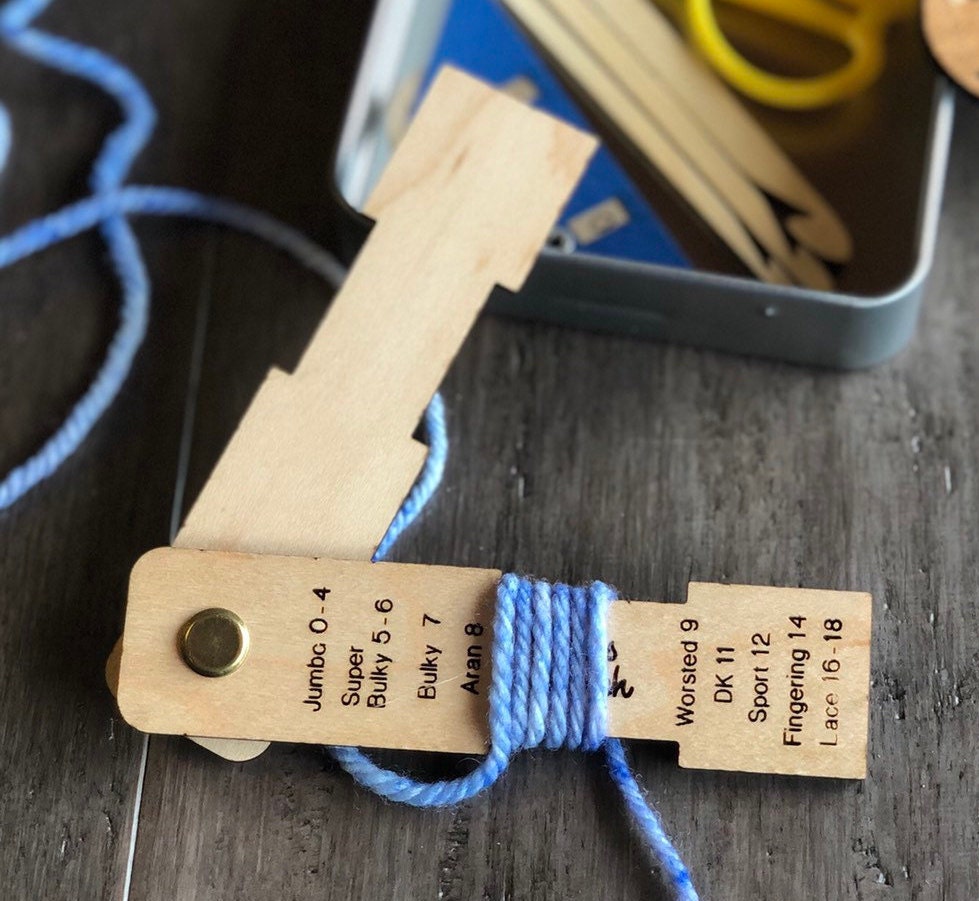 Knitting Ruler with Wraps per Inch