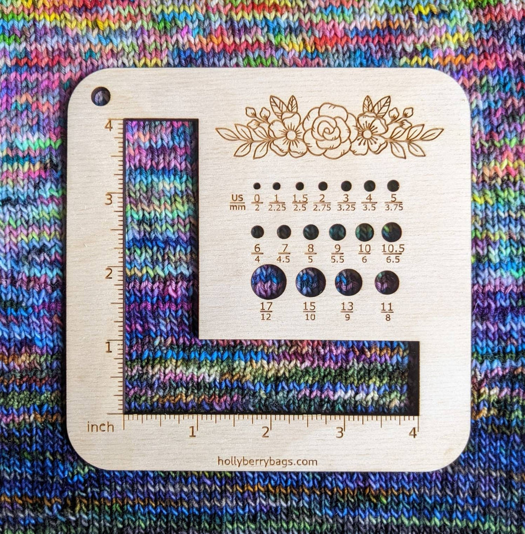 Needle Swatch Gauge Knitting Tool