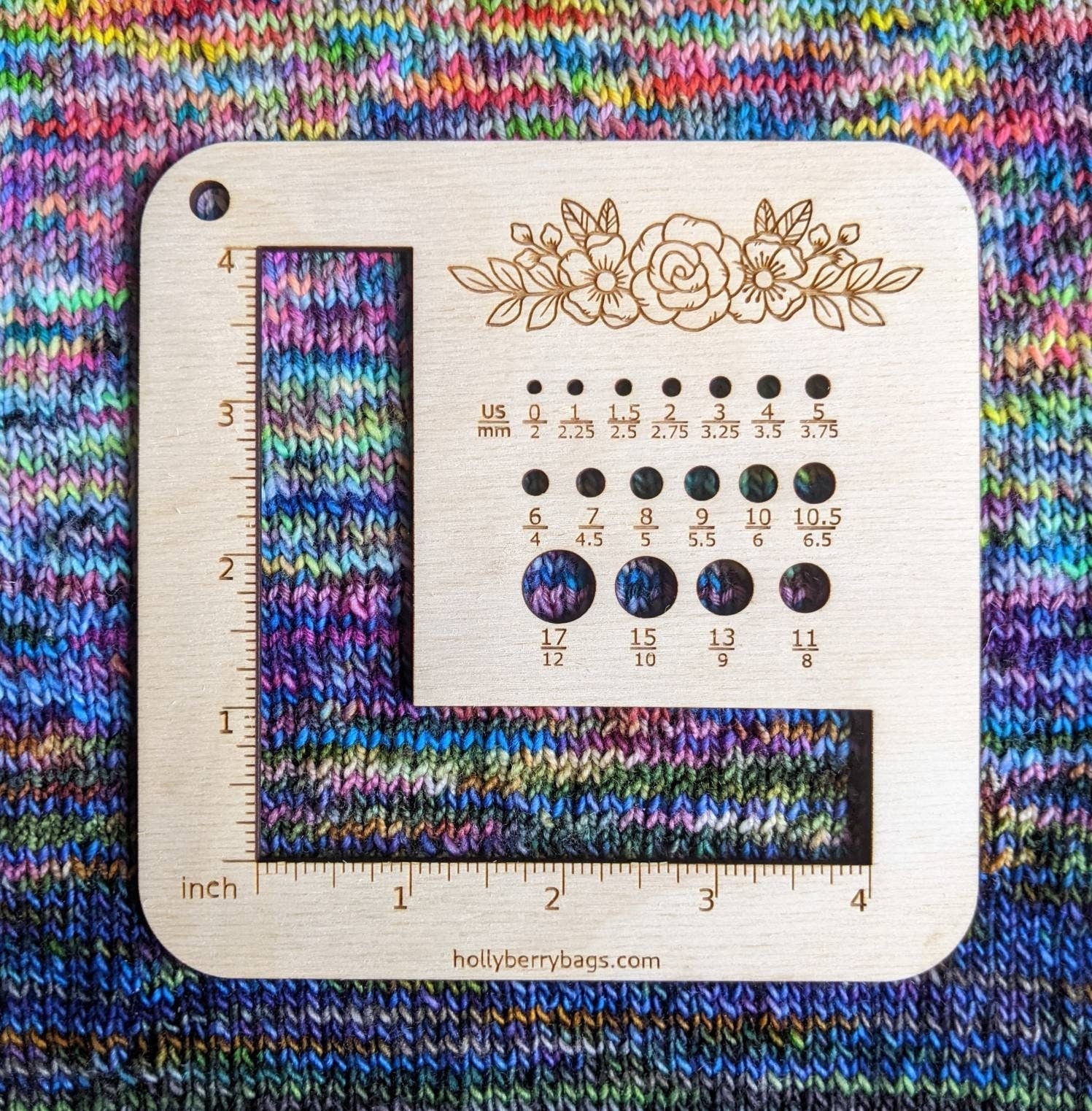 Needle Swatch Gauge Knitting Tool