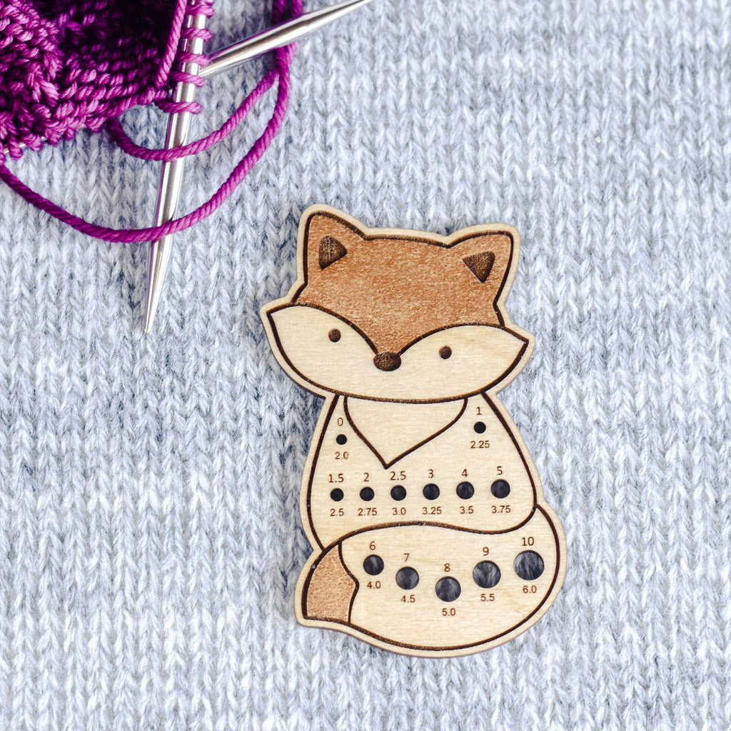 Knitting Needle Gauge - Wood Needle Gauge