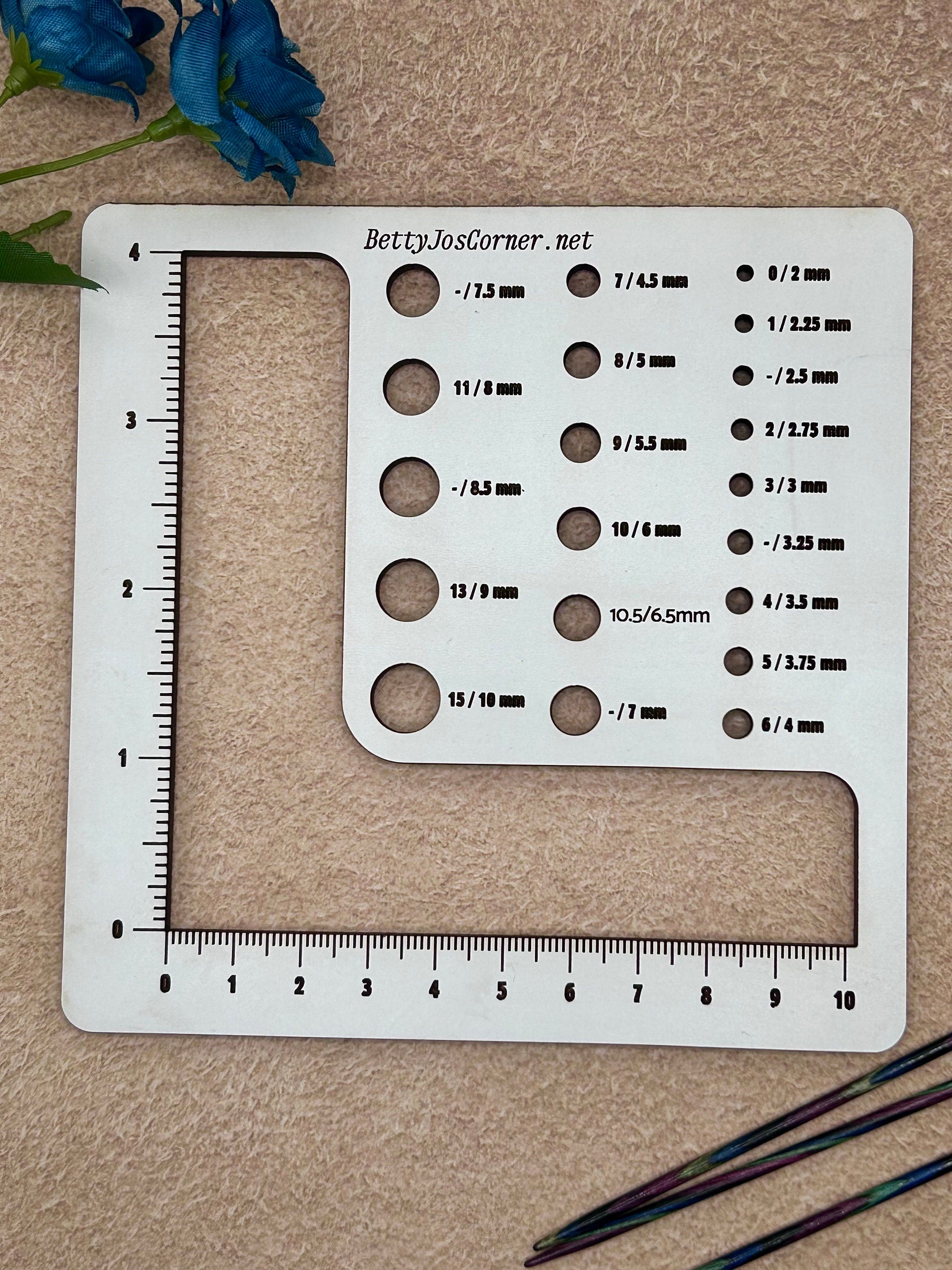Knitting Gauge Ruler