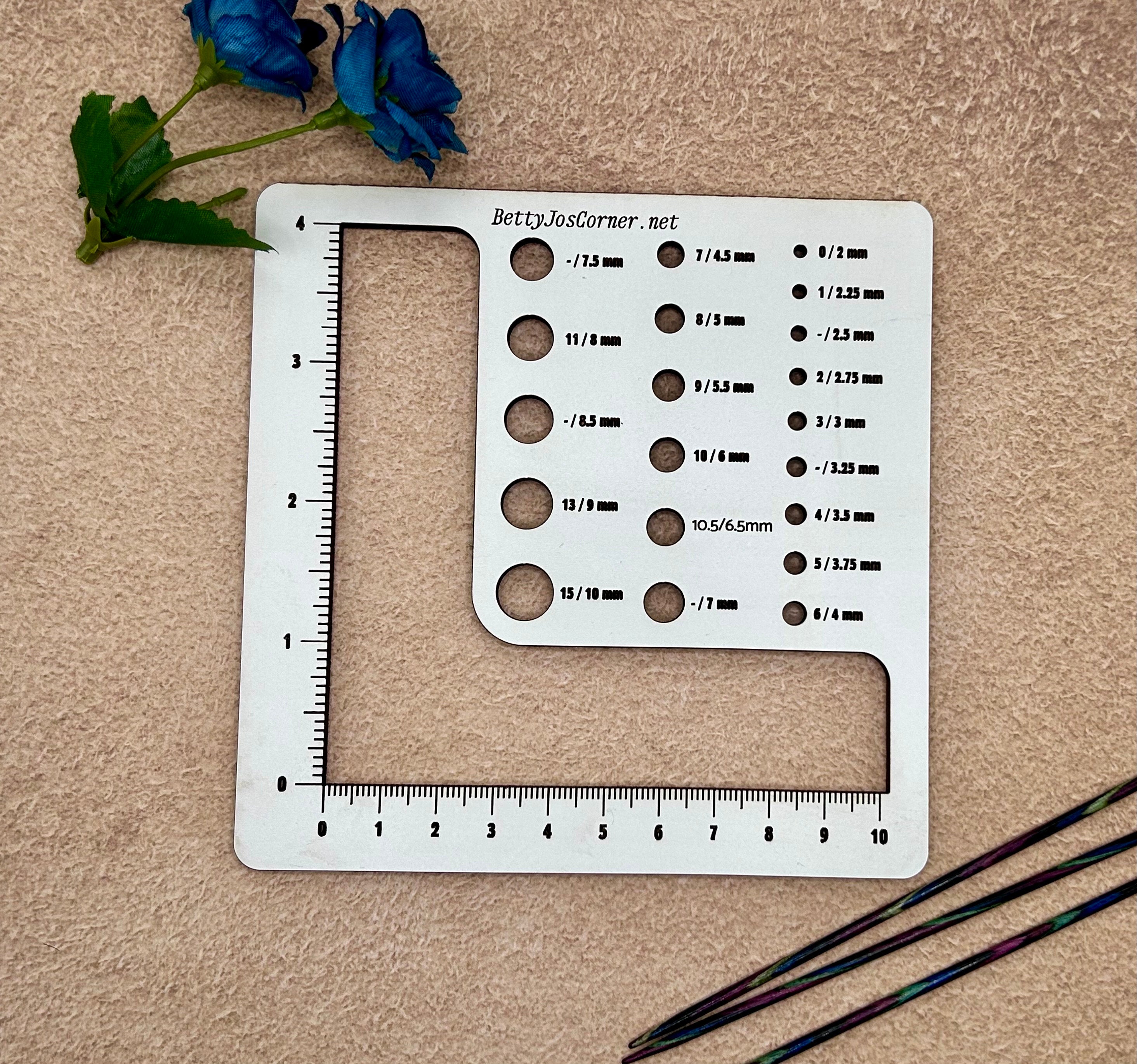Knitting Gauge Ruler