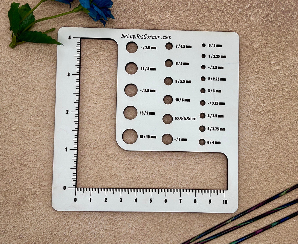 Knitting Gauge Ruler