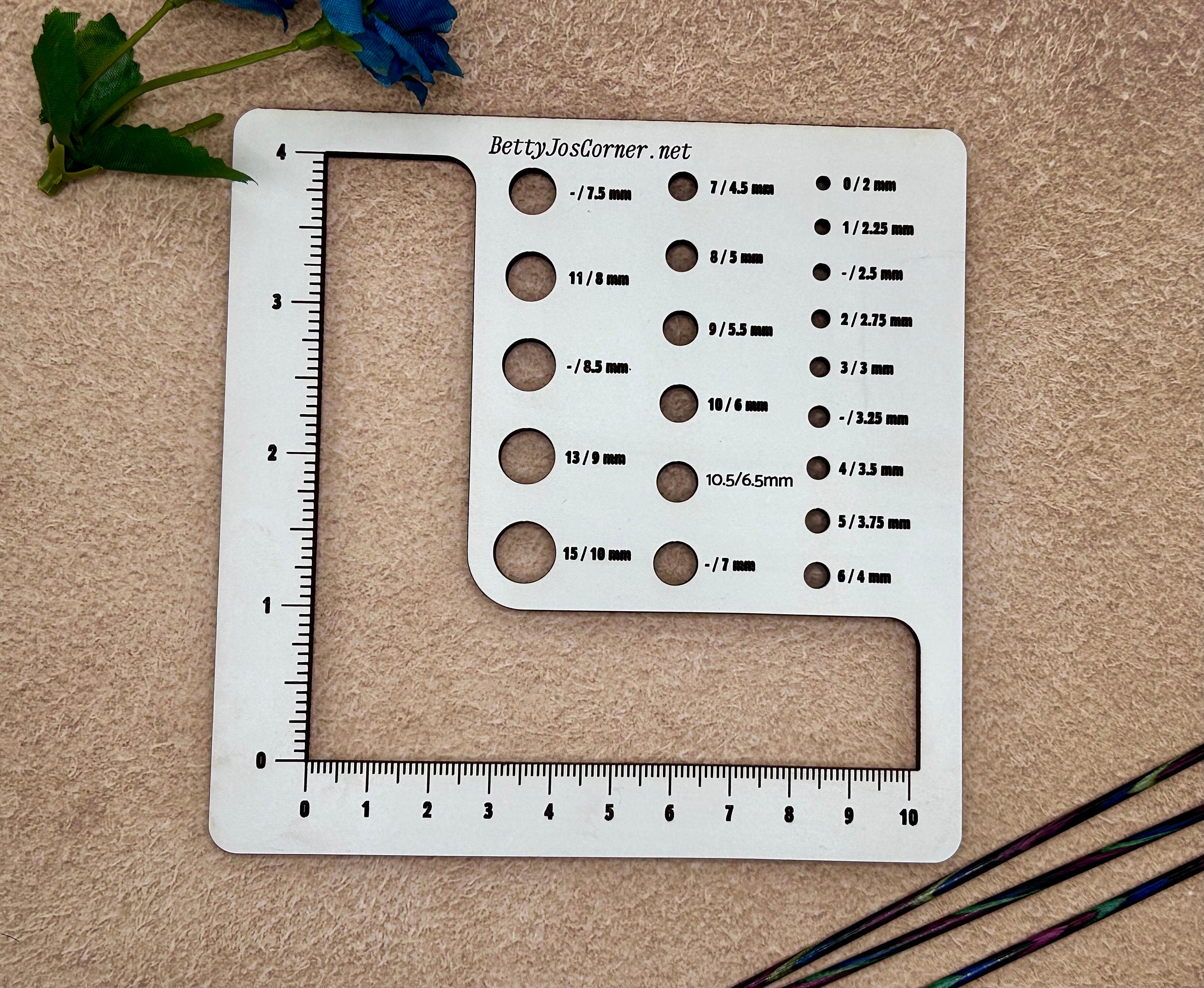 Knitting Gauge Ruler