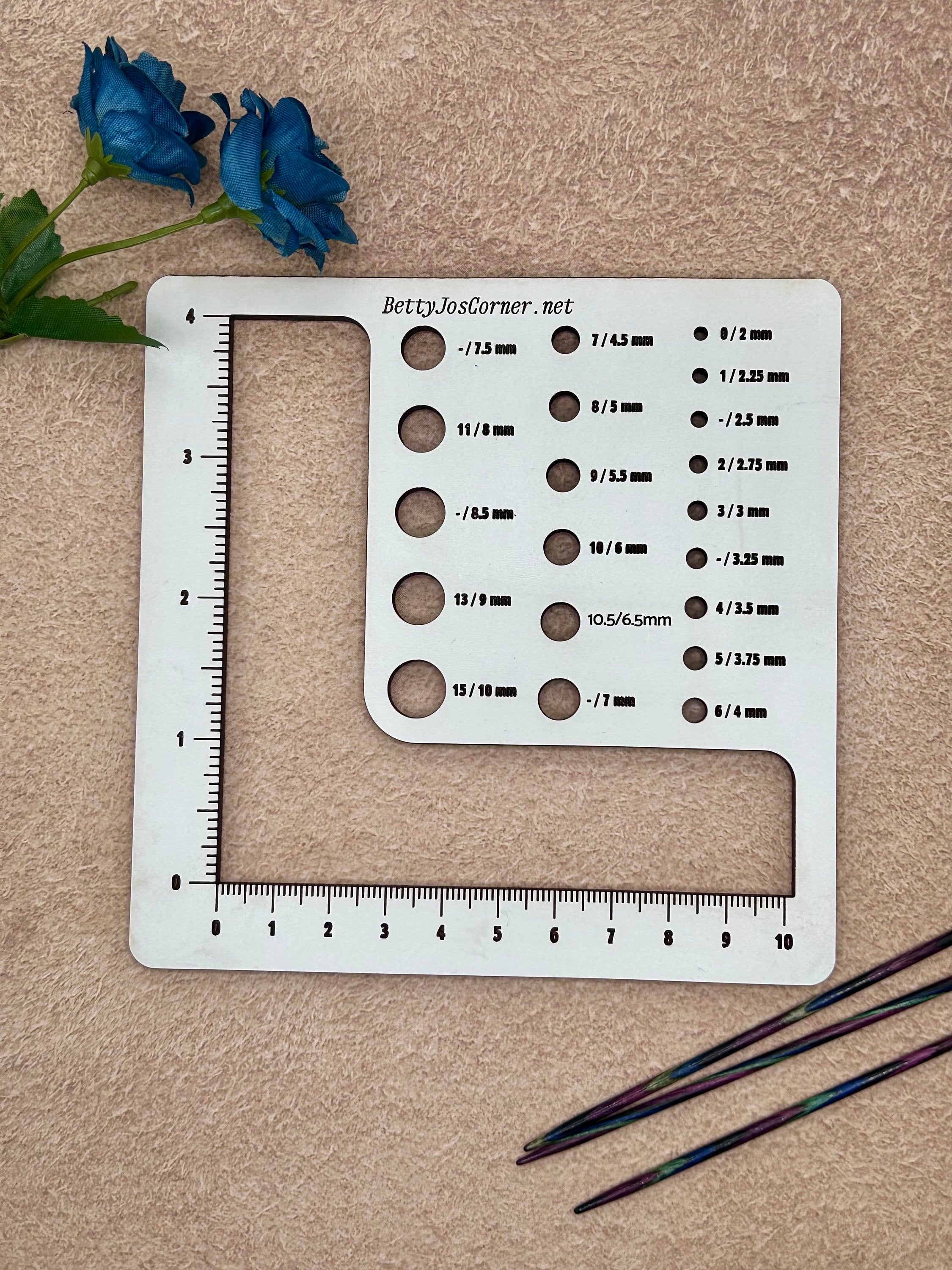Knitting Gauge Ruler