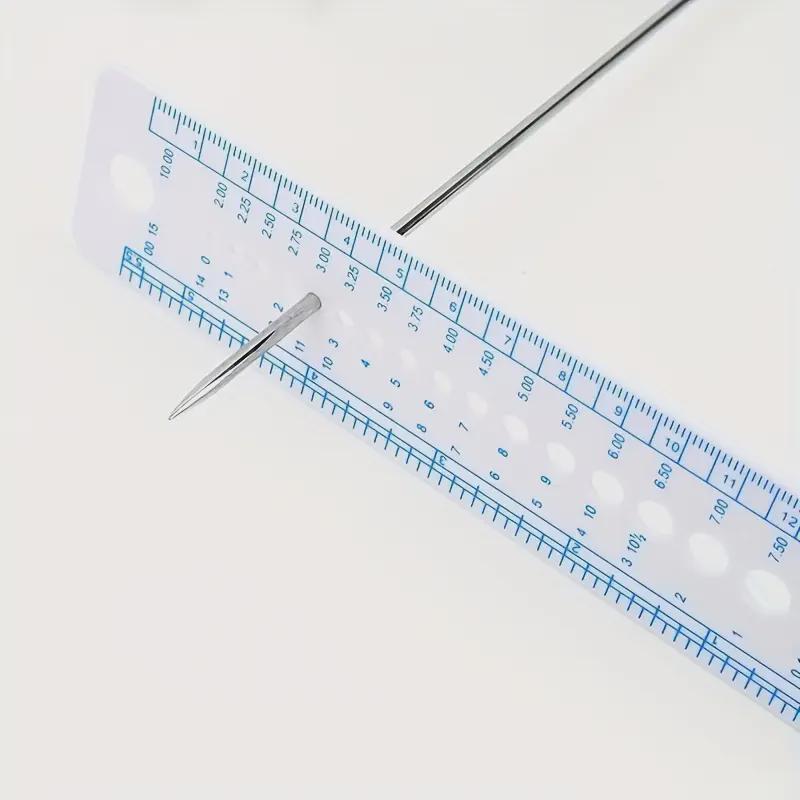 Knitting Needle Gauge and Ruler Needle Measuring Tool