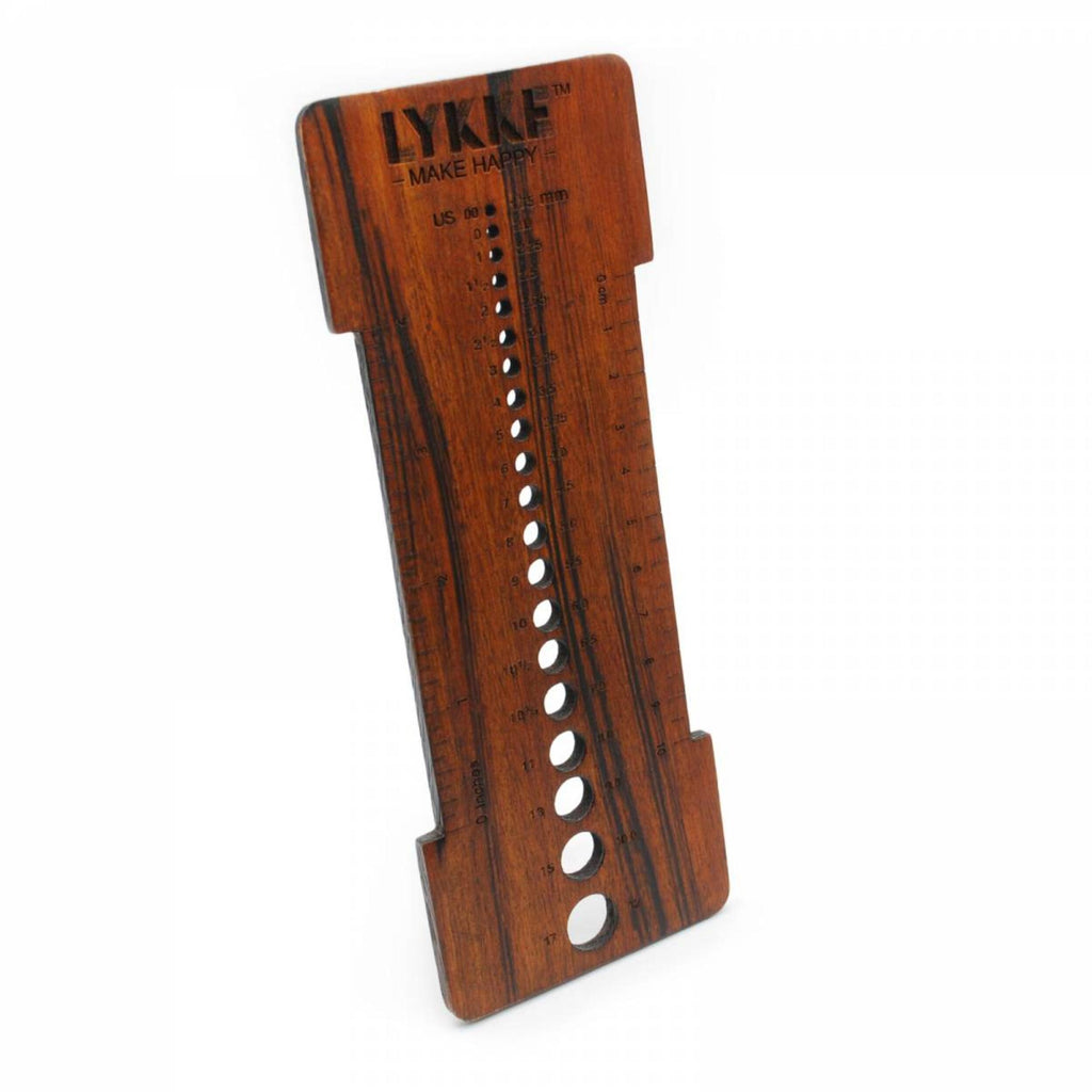 Crafts Works Wooden Needle Sizer and Gauge Tool