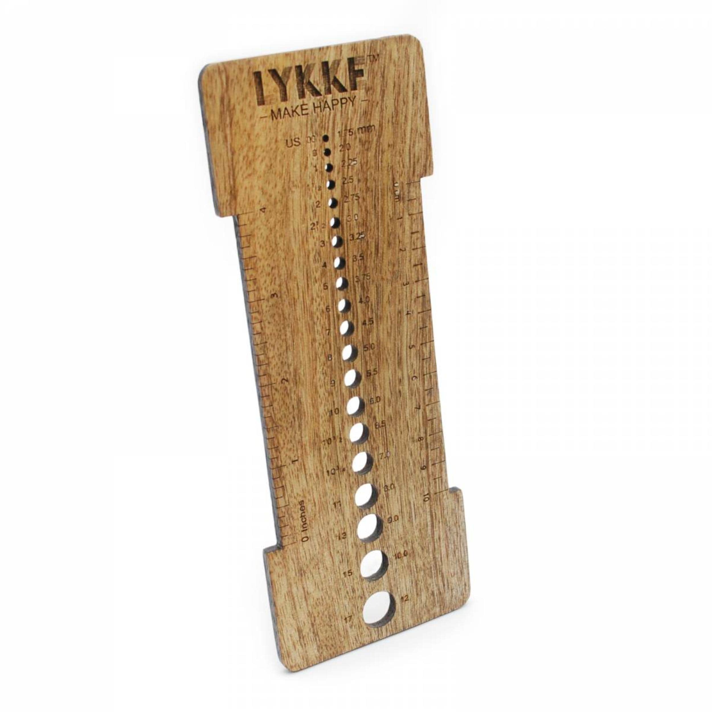 Crafts Works Wooden Needle Sizer and Gauge Tool