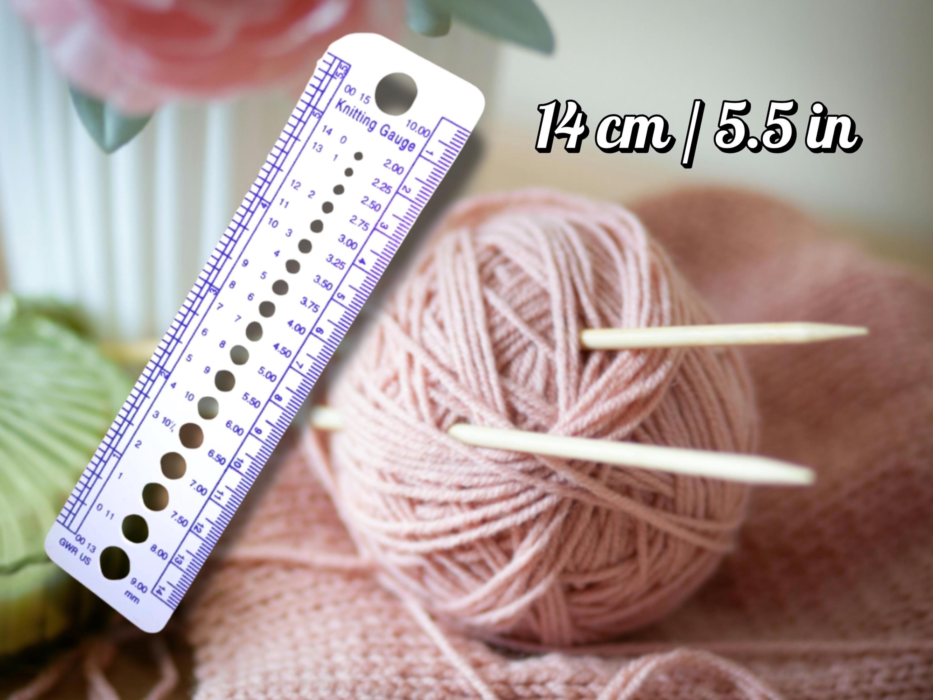 Knitting Needle Gauge - Needle Size Ruler